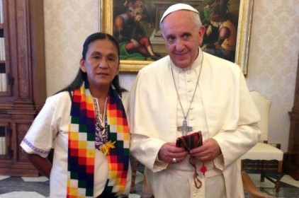 Foto Télam - Milagro y el Papa en 2014