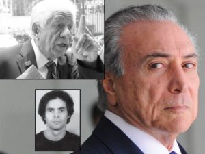 O torturador, Metralha, sua testemunha, Temer, e o torturado e desaparecido, Edgar Duarte