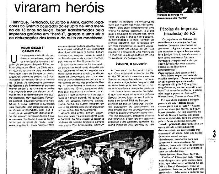 Página 3 do Jornal Mulherio, de 1987