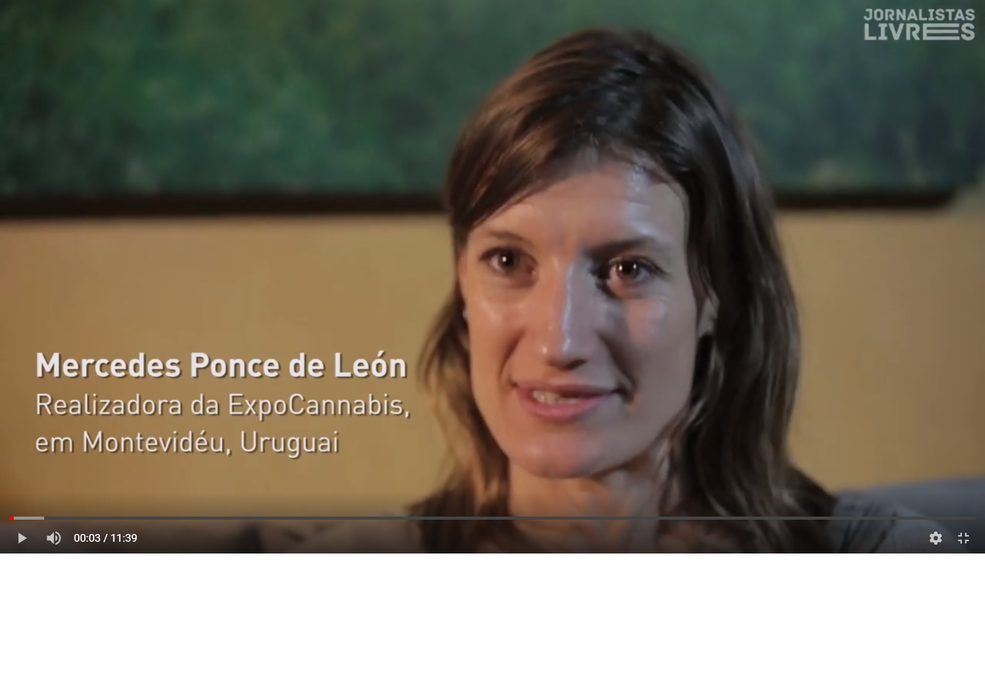 Mercedes Ponce de León, idealizadora da Expocannabis, a única exposição com participação de governo e com plantas de maconha da América do Sul