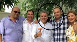 Ivan Duque, presidente da Colômbia, com Ñeñe Hernández, colombiano morto no Brasil Reprodução / Instagram