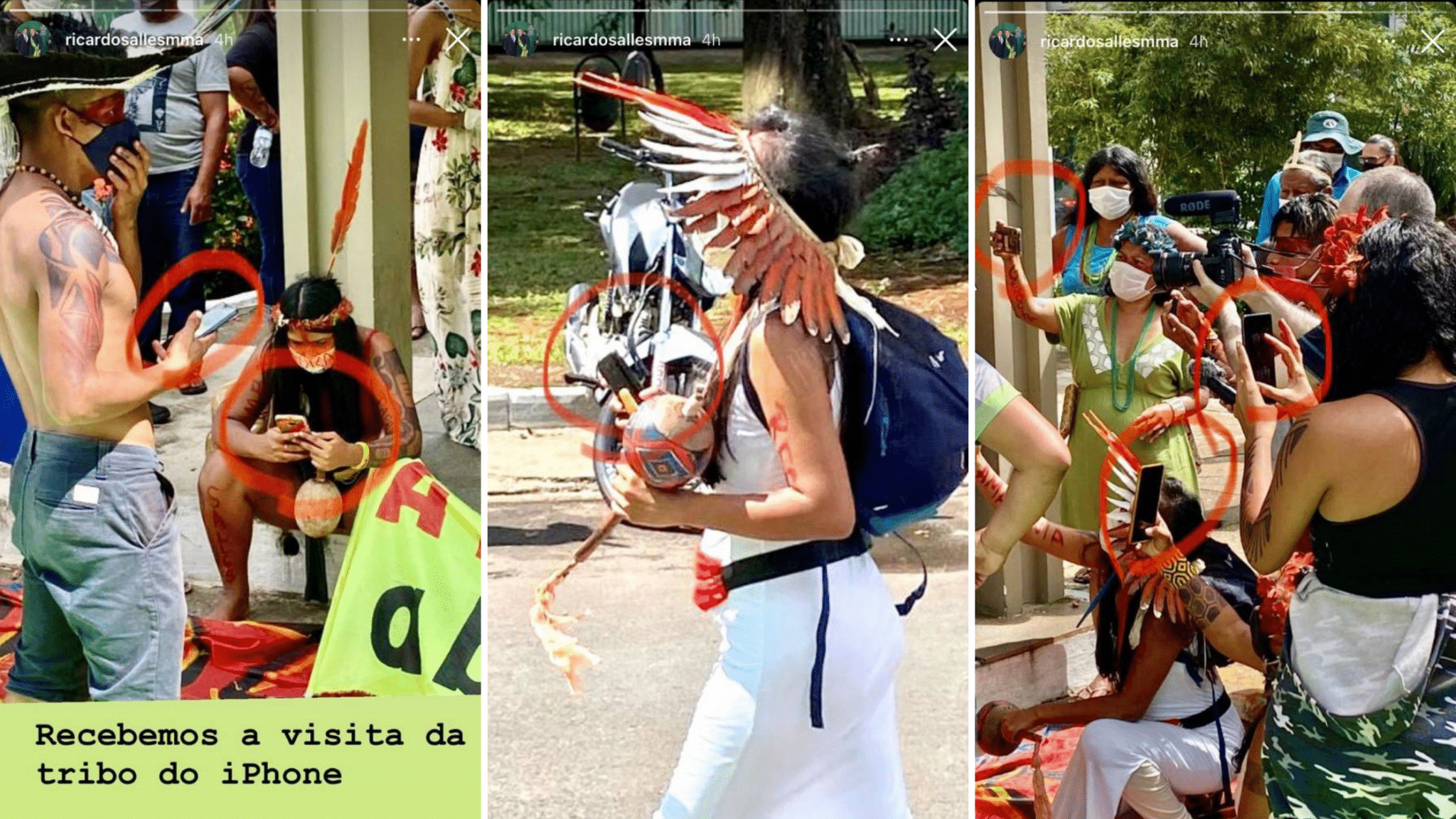 Ricardo Salles tenta ridicularizar indígenas no Instagram