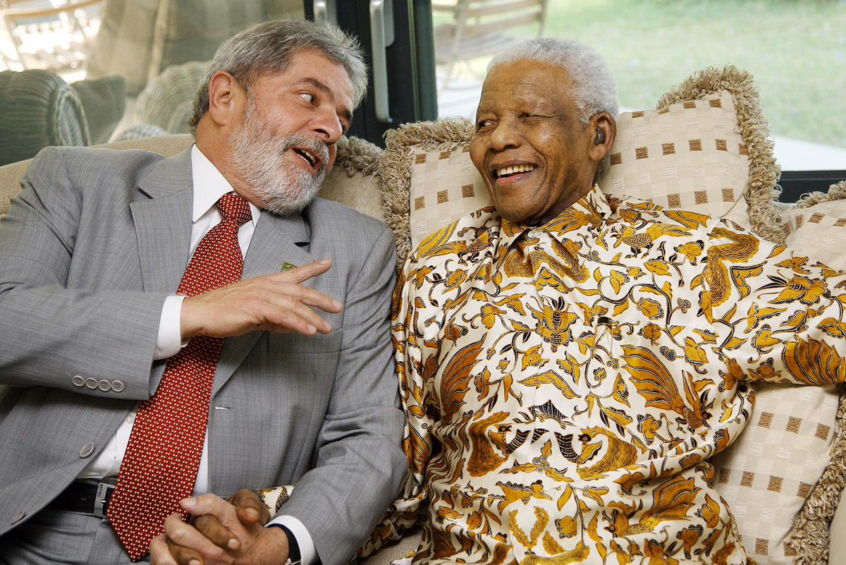 Lula e Nelson Mandela: destinos. Não ao semipresidencialismo