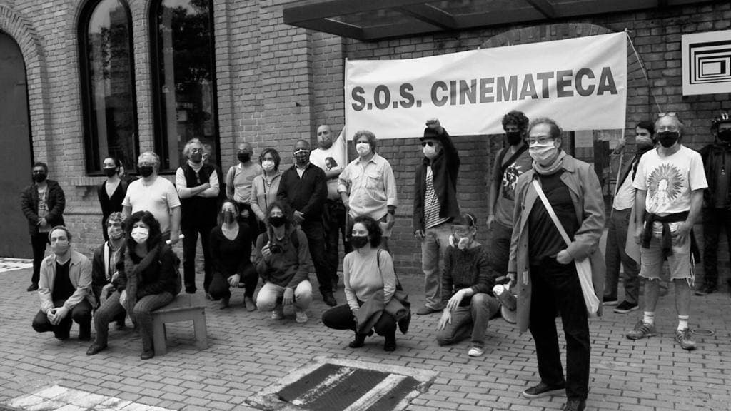 Protesto contra o abandono da Cinemateca Brasileira. São Paulo, 2020.