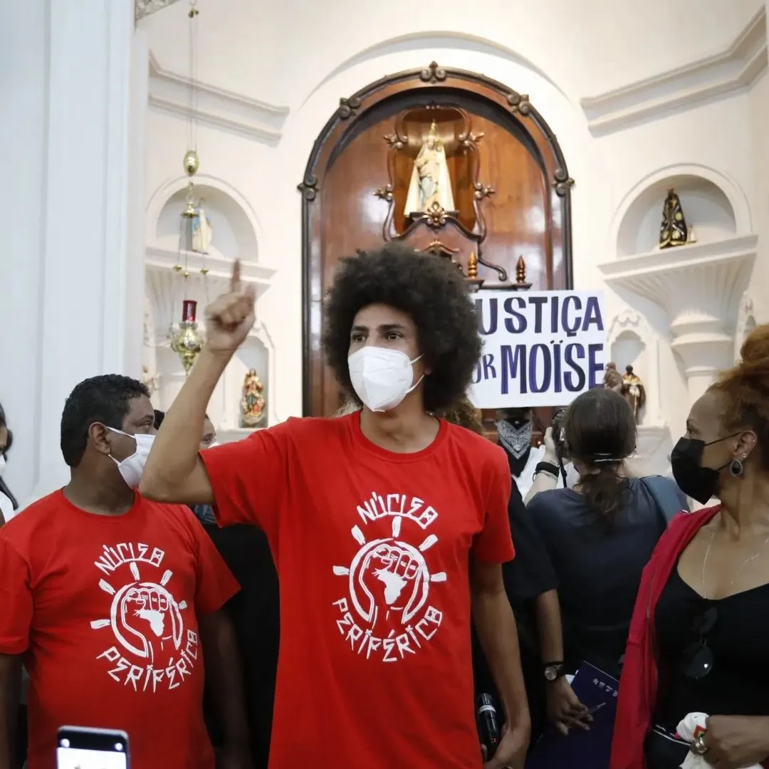 Renato Freitas em manifestação em defesa da vida da população negra. Foto: Reprodução