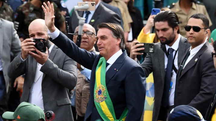 Bolsonaro em evento de comemoração do Bicentenário da Independência. Foto/ Reprodução AFP