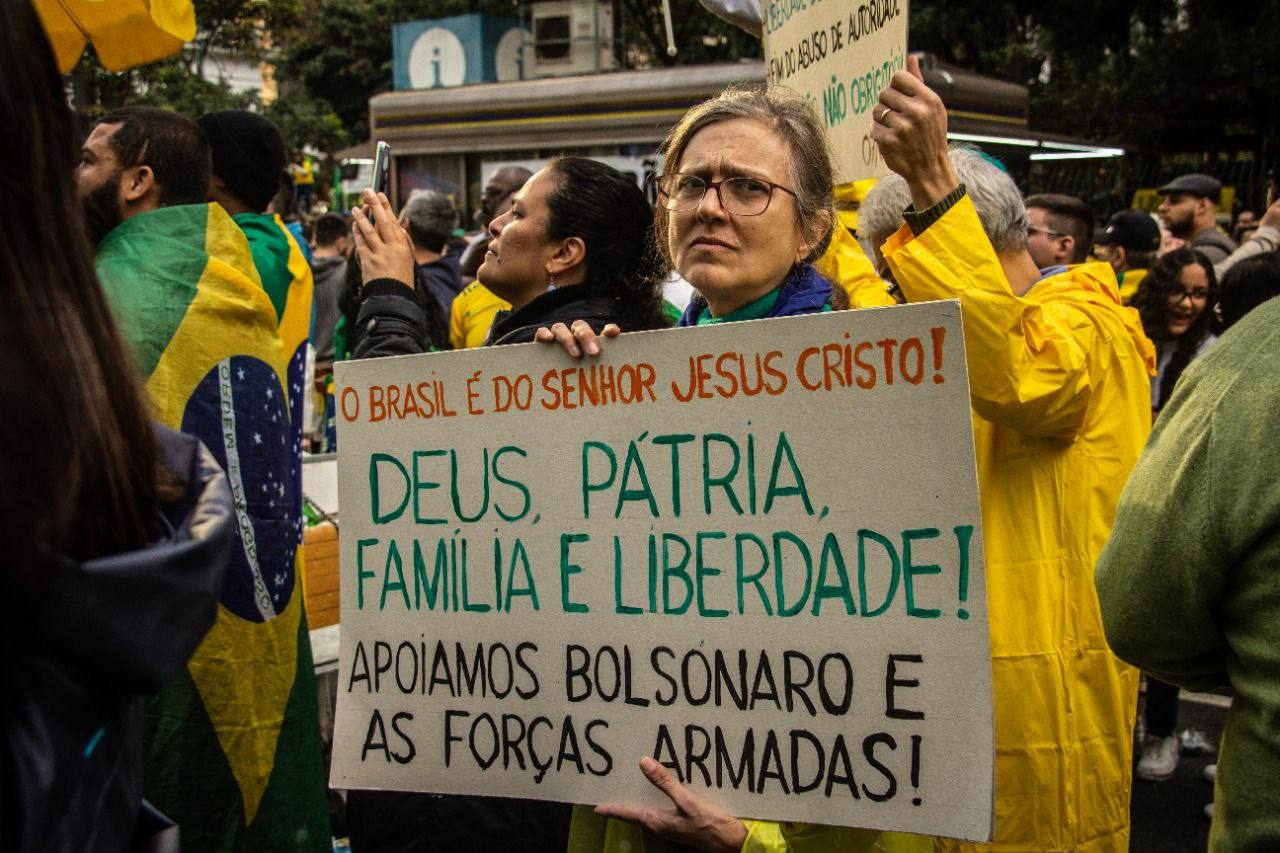 Comício bolsonarista na avenida Paulista (Fotos: Emanuela Godoy)