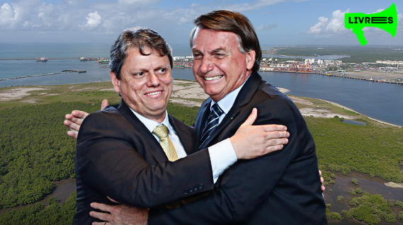 Bolsonaro e Tarcísio querem entregar ilha do PE para mineradora - Foto: Reprodução